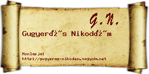 Gugyerás Nikodém névjegykártya